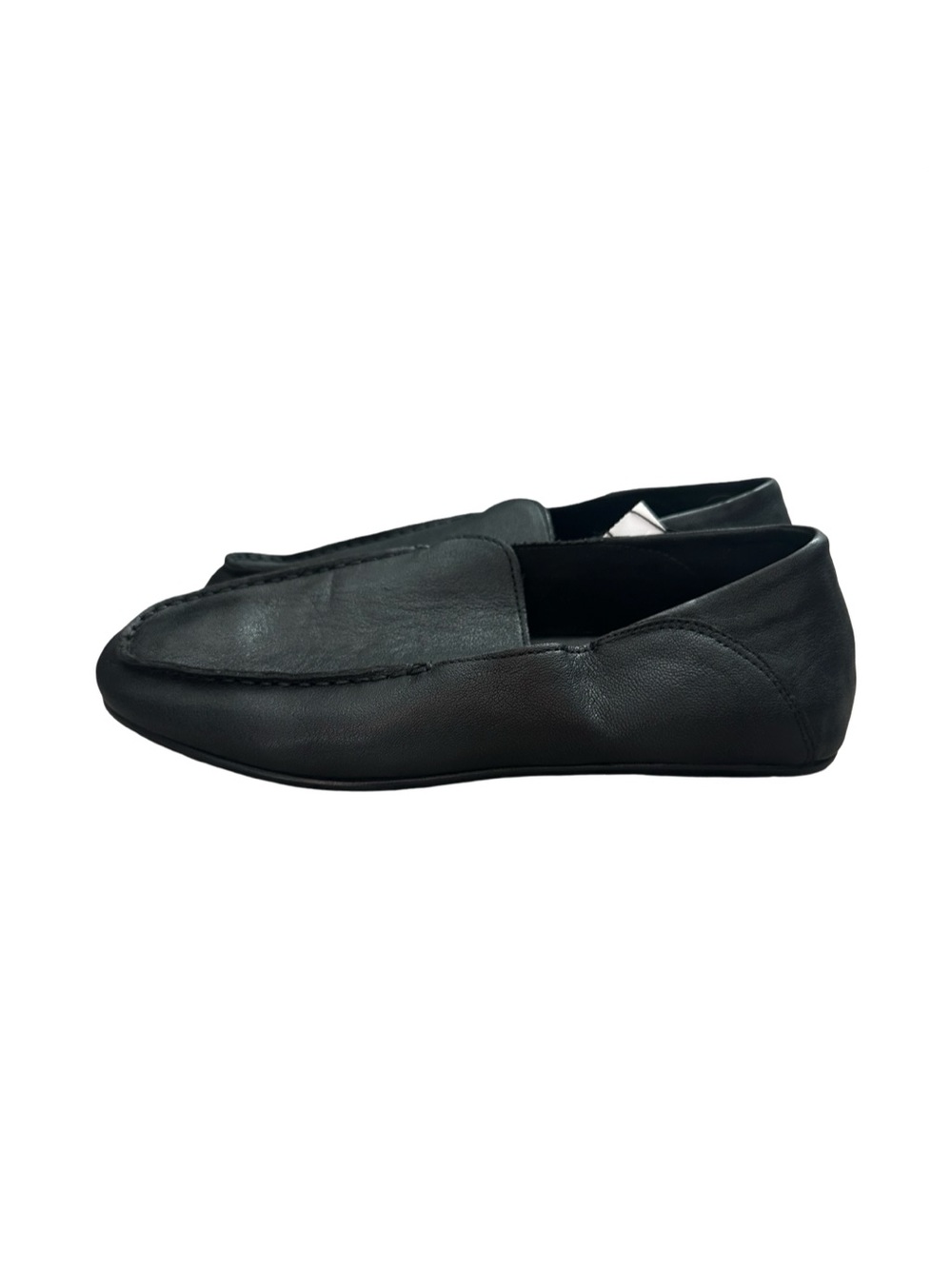 ZARA Mens Black Soft Leather Loafers Moccasins Slip On Shoes Sz US 9 EUR 42 NWT